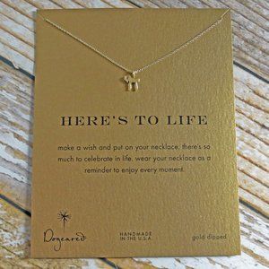 Dogeared Here's to Life Gold Necklace